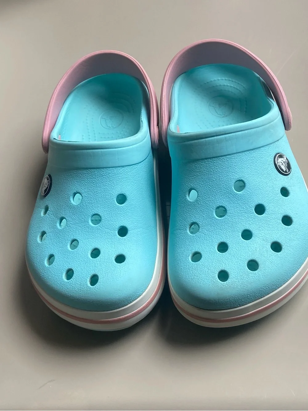 CROCS Kids Aqua Clog with Pink Strap
